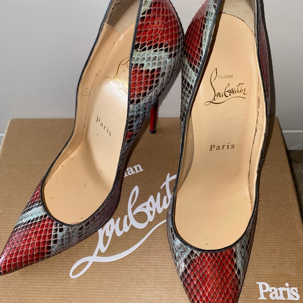 Red Blue and Black Print